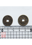 銅龜殼+方孔銅錢(三枚)