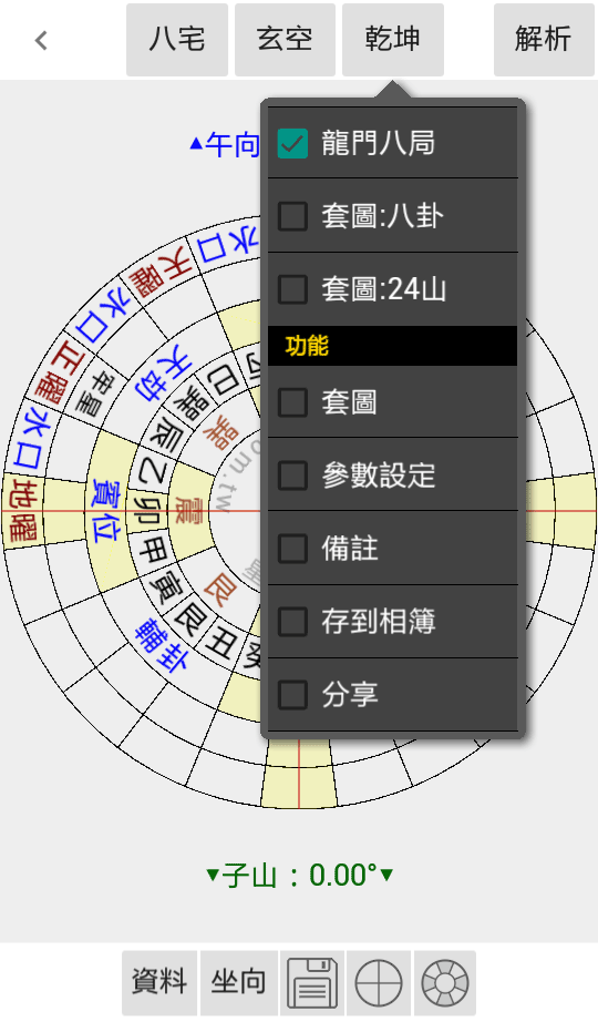 功能選單