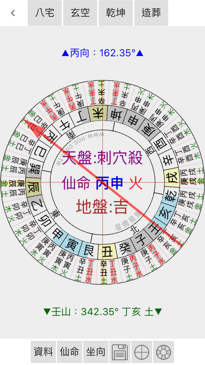 坐向設定